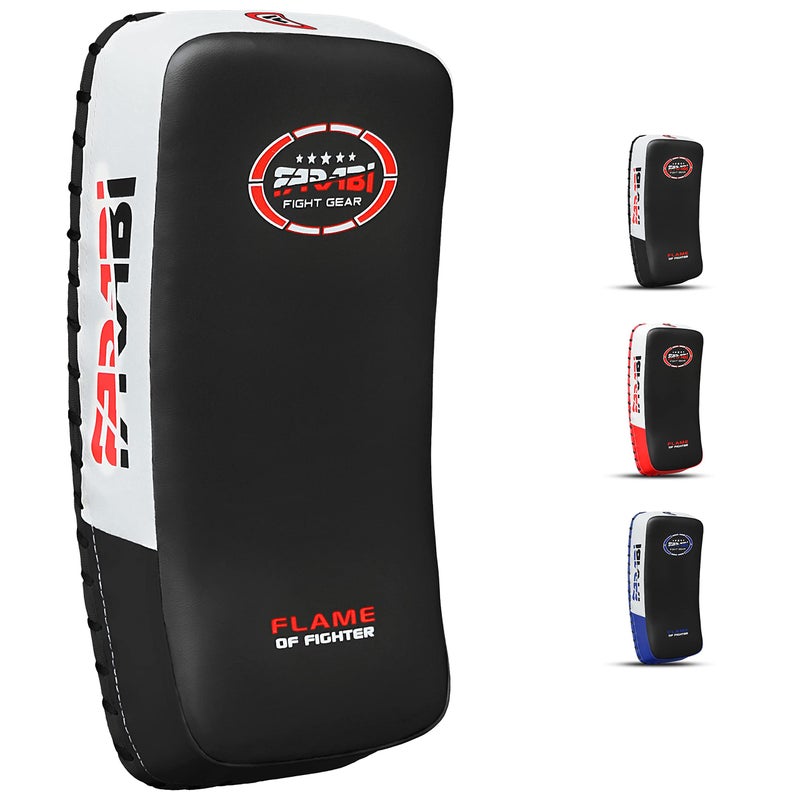 Farabi Sports Thai pad, Kickboxing Kick pad, Kick Training Strike Shield MMA Muay Thai Curved X 1 (Black) - Image 1